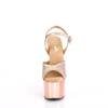 Pleaser - ADORE709HM Sandale à bride à la cheville, Pole dance chaussures - Couleur or rose Product image